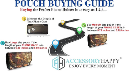 Camo Horizontal Military Grade Phone Case, Tactical Belt Loop & Holster Pouch Fits with Otterbox Defender Heavy Duty Cover