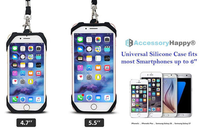 Premium Universal 2 in 1 Lanyard & Card Holder (Black)