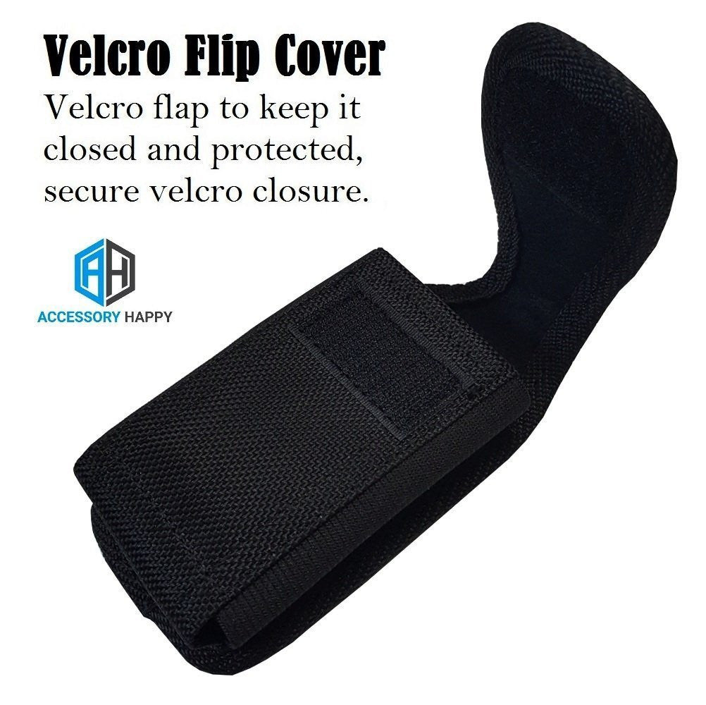 Premium Vertical Canvas Case, Rugged Pouch Holster Flip Phone Belt Case Fits Kyocera Cadence LTE, Dura XTP, Dura XV E4520 Case, Dura XV Plus, Dura XE, Convoy 4, Most Large FLIP Phone