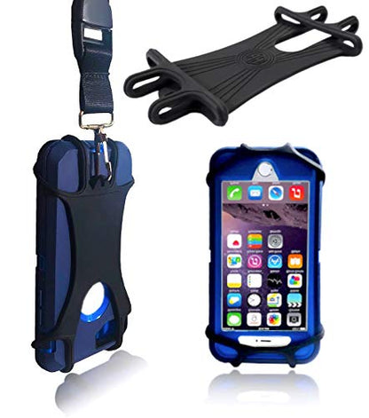 AH Universal Heavy Duty Cell Phone Carrying iPhone Lanyard Leash Neck Strap Tether Holder Quick Release Buckle Smart Cell Phone Credit Card Holder Case for iPhone, Galaxy & Most Smartphone