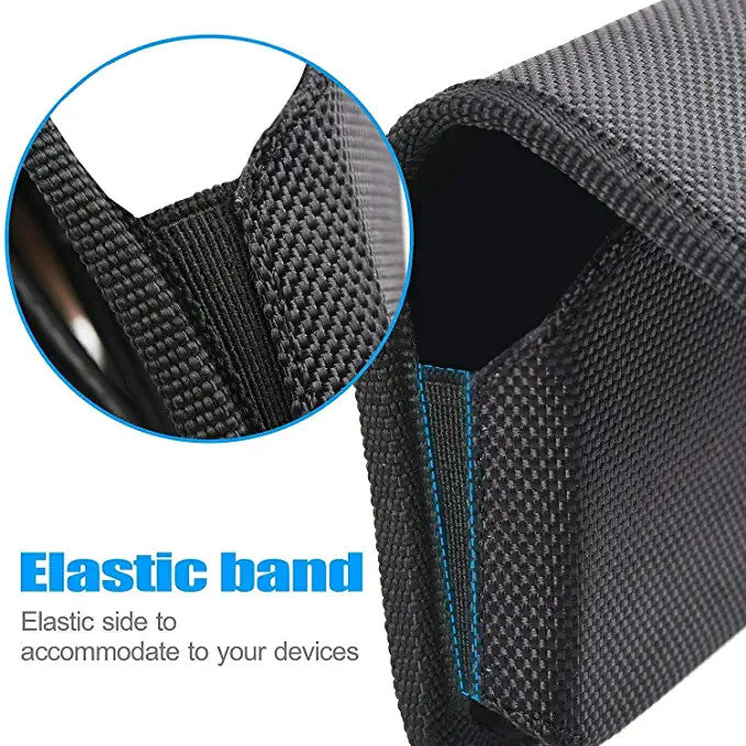 Durable Military Grade Canvas Phone Belt Pouch w/Magnetic Closure, Holster Clip fits w/ Otterbox Case on or Thick Case