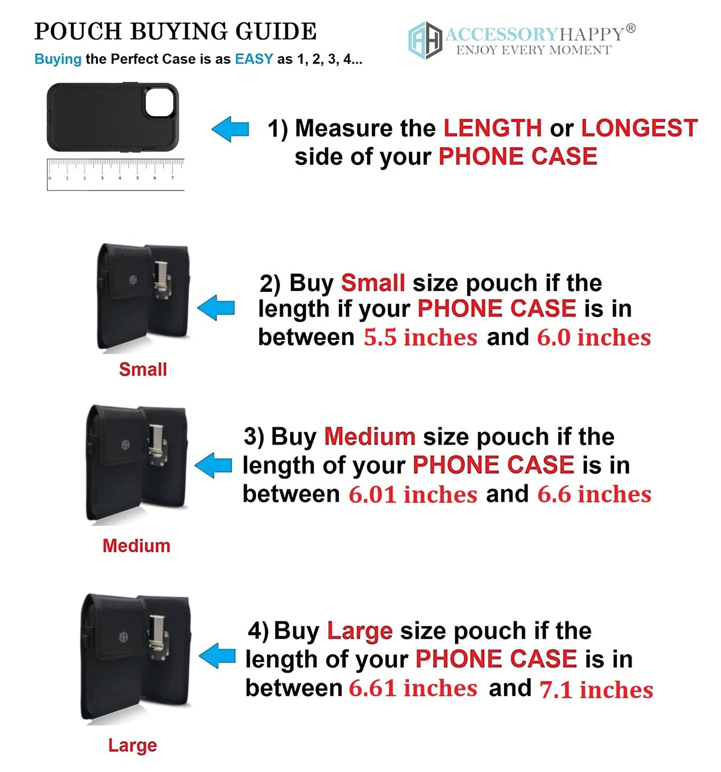 AH Premium Rotating Nylon Canvas Phone Holster Holder, Swivel Clip Holster for Android, Samsung, LG, Google, iPhone (Fits Otterbox)