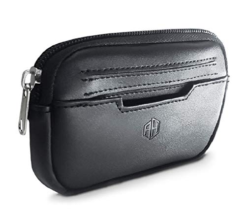 AccessoryHappy RFID Belt Loop Wallets for Men - Minimalist Genuine Leather Money Carrier Clip Wallet