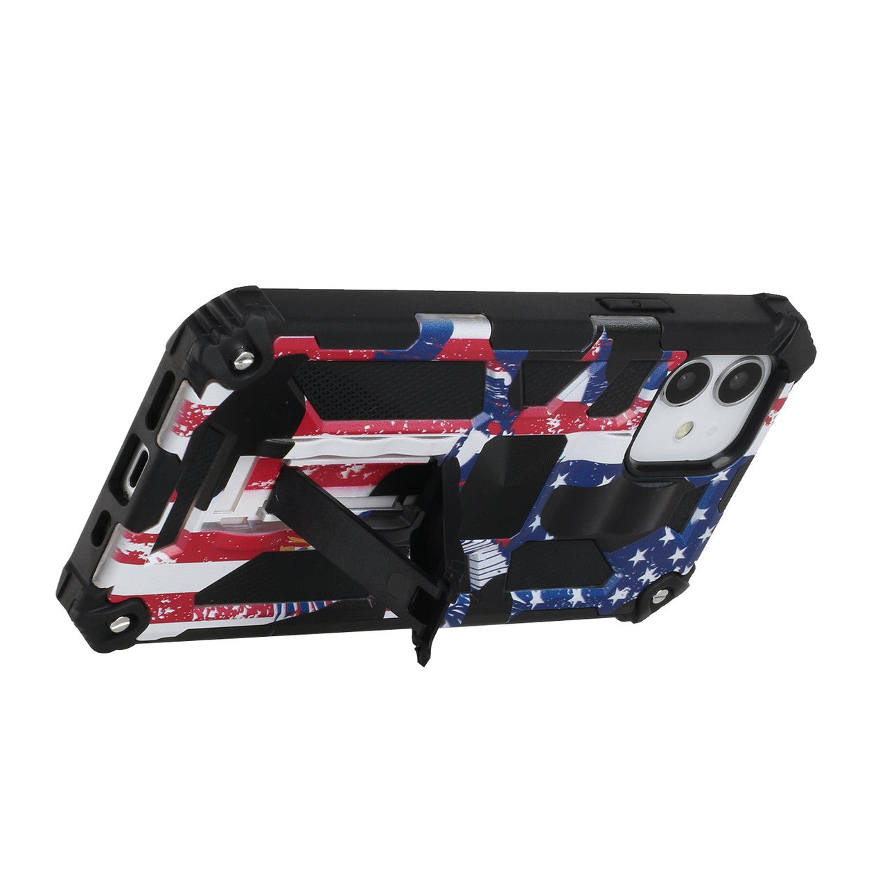 iPhone 13 Case  with Built-in Kick Stand with Magnetic Magnet Protective Phone Case for iPhone 13 iPhone-FLAG