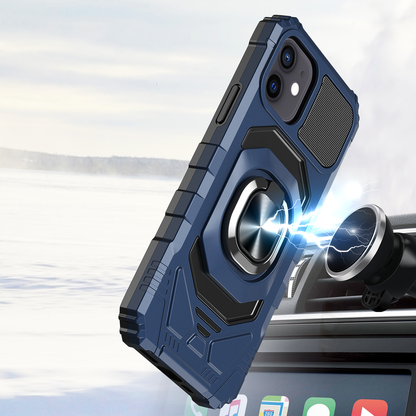 iPhone 13 Case  with Built-in Rotating Kick Stand Magnetic Magnet Protective Phone Case for iPhone 13 iPhone-BLUE