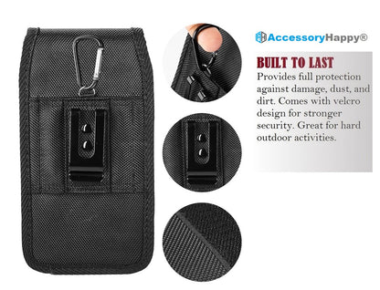 Vertical Military Grade Holster Belt Case, Rugged Pouch Hip Tactical Outdoor Carrying Holsters Belt Fits with OtterBox LifeProof Heavy Duty Case