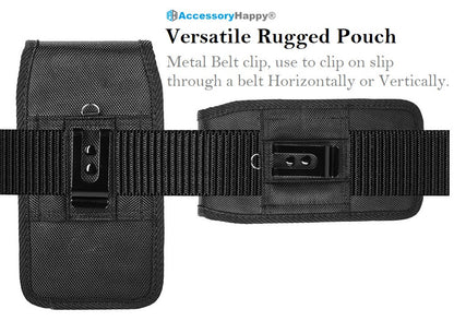 Vertical Military Grade Holster Belt Case, Rugged Pouch Hip Tactical Outdoor Carrying Holsters Belt Fits with OtterBox LifeProof Heavy Duty Case