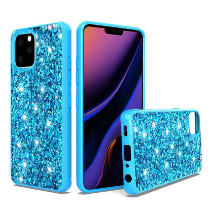 For Apple iPhone 11 Pro MAX (XI6.5) Sparkle Glitter Bling Case Cover - Blue