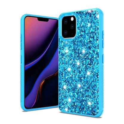 For Apple iPhone 11 Pro MAX (XI6.5) Sparkle Glitter Bling Case Cover - Blue