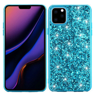 For Apple iPhone 11 Pro MAX (XI6.5) Sparkle Glitter Bling Case Cover - Blue