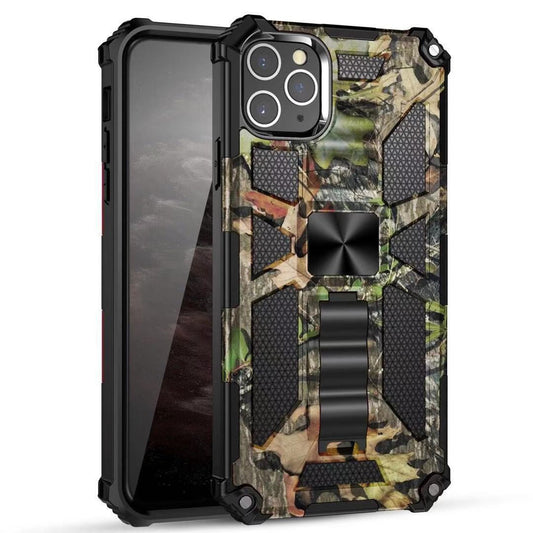 iPhone 13 Case  with Built-in Kick Stand with Magnetic Magnet Protective Phone Case for iPhone 13 iPhone-GREEN CAMO