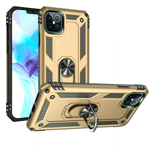 iPhone 12 Pro Max (6.7") Case  with Built-in Rotating Kick Stand Magnetic Magnet Protective Phone Case for iPhone-Gold