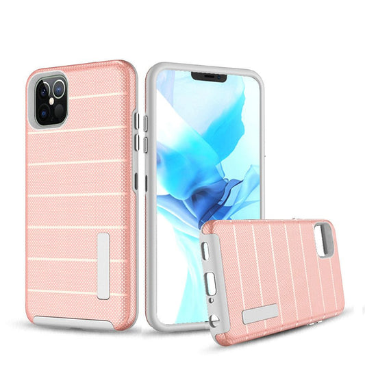 iPhone 12 Case and iPhone 12 Pro Case 6.1 Inch 2020, Slim Thin Rubberized Plastic & Soft Durable TPU Shockproof Scratch-Proof Phone Protective Covers for Women - Rose Gold