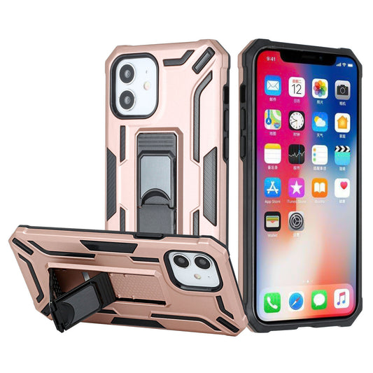iPhone 13 Case  with Built-in Kick Stand Magnetic Magnet Protective Phone Case for iPhone 13 iPhone-ROSE GOLD