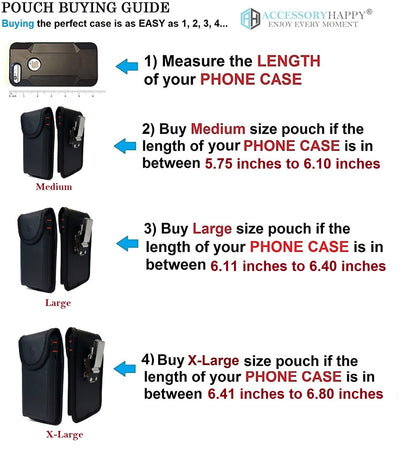 AH 360 Rotating Leather Vertical Cell Phone Belt Holster Pouch, Rugged Outdoor Pouch Horizontal Carrying Clip Holster