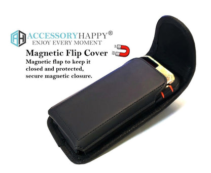 AH 360 Rotating Leather Vertical Cell Phone Belt Holster Pouch, Rugged Outdoor Pouch Horizontal Carrying Clip Holster