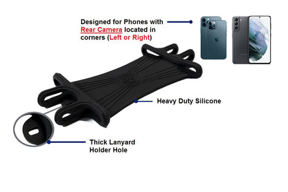 AccessoryHappy AH Universal Heavy Duty Cell Phone Carrying Lanyard Leash Neck Strap Tether Holde - Smart Cell Phone Credit Card Holder Case for iPhone, Galaxy & Most Smartphone