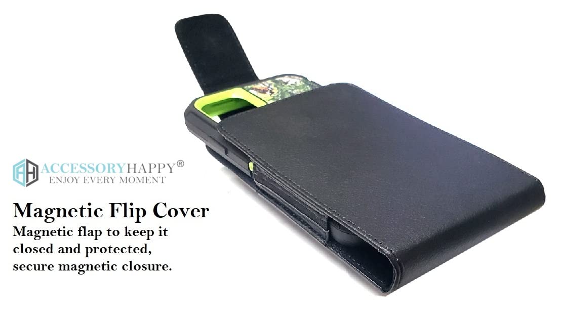 Premium Swivel Leather Men Cell Phone Hip Belt Clip Holder Holster Pouch, Compatible with LG iPhone 6 7 8 11 Pro iPhone X Samsung Galaxy S7 S9 S10e Holster Belt Case Fits Slim Thin Case
