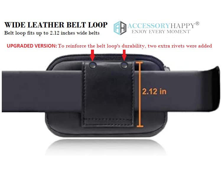 AccessoryHappy RFID Belt Loop Wallets for Men - Minimalist Genuine Leather Money Carrier Clip Wallet
