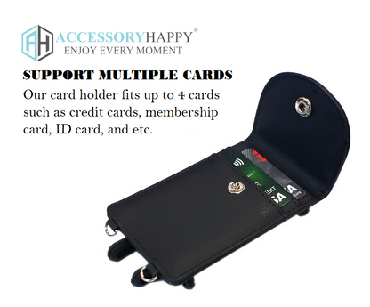 AH Universal Phone Lanyard & Credit Card Holder, Cell Phone Neck Strap Cross Body Holder Compatible with iPhone 6 6S 7 8 8 Plus Galaxy S7 Note 3 4 5 and Other Smart Phones