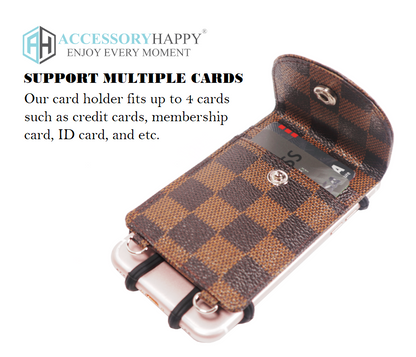 AH Universal Phone Lanyard & Credit Card Holder, Cell Phone Neck Strap Cross Body Holder Compatible with iPhone 6 6S 7 8 8 Plus Galaxy S7 Note 3 4 5 and Other Smart Phones
