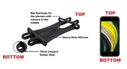 AH Universal Heavy Duty Cell Phone Carrying iPhone Lanyard Leash Neck Strap Tether Holder Quick Release Buckle Smart Cell Phone Credit Card Holder Case for iPhone, Galaxy & Most Smartphone