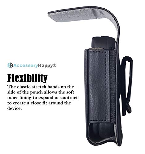 Premium AccessoryHappy Cell Phone Case, Rugged Pouch Holster Flip Phone Belt Case Fits Kyocera Cadence LTE, DuraXTP, DuraXV LTE, DuraXV Plus, DuraXE, Convoy 4, Most Large FLIP Phones