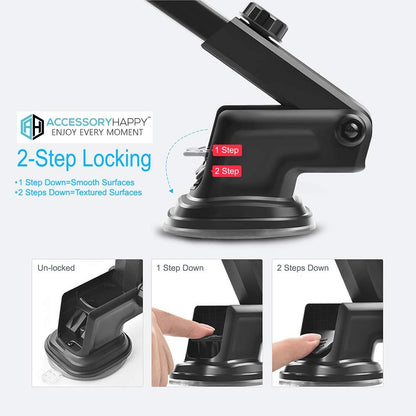 Phone Holder Magnetic Mount for Office Desk Dashboard Windshield Phone Mount Sturdy Adjustable Multi-Angle Car Mount Holder Stand with Adjustable Telescopic Arm for All Cell Phones & Garmin GPS