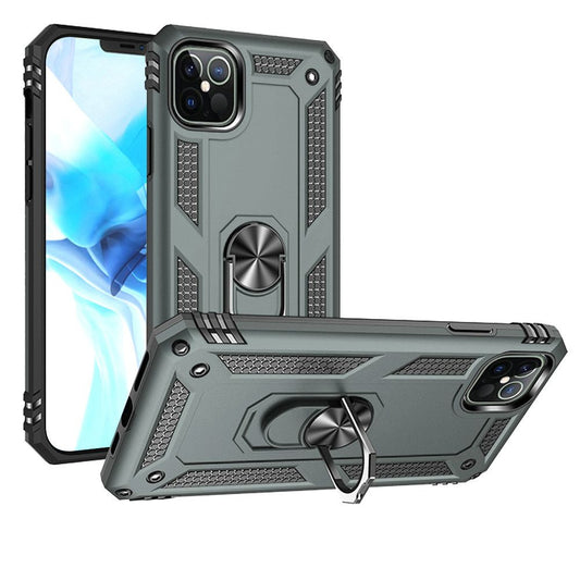 iPhone 12 Pro Max (6.7") Case  with Built-in Rotating Kick Stand Magnetic Magnet Protective Phone Case for iPhone-Gray