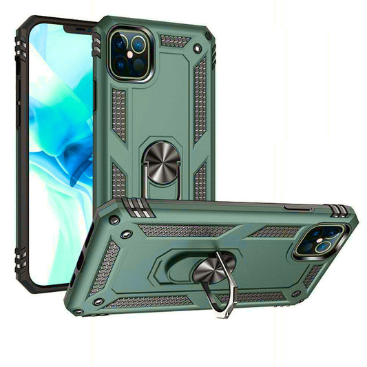 iPhone 12 Pro Max (6.7") Case  with Built-in Rotating Kick Stand Magnetic Magnet Protective Phone Case for iPhone-Green